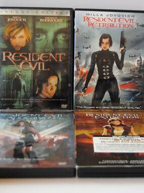 Resident Evil DVD Lot – 4‑Movie Collection – Retribution, Extinction, Apocalypse